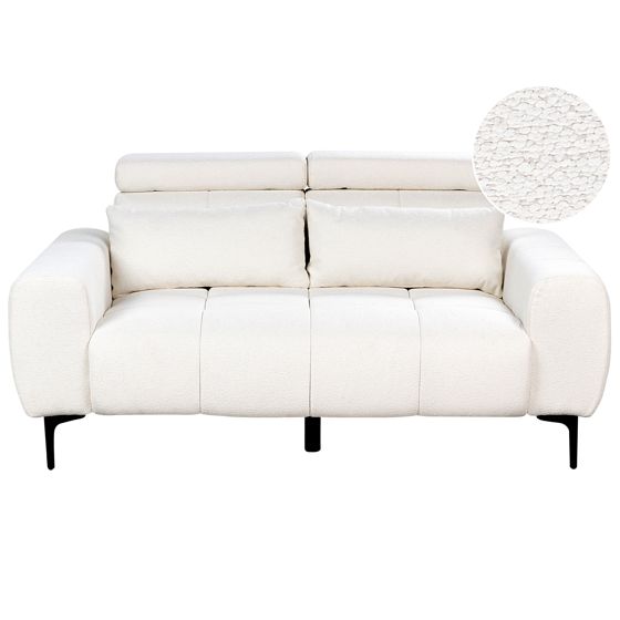 Sofa 2 personers VEGAMO Boucle Hvid