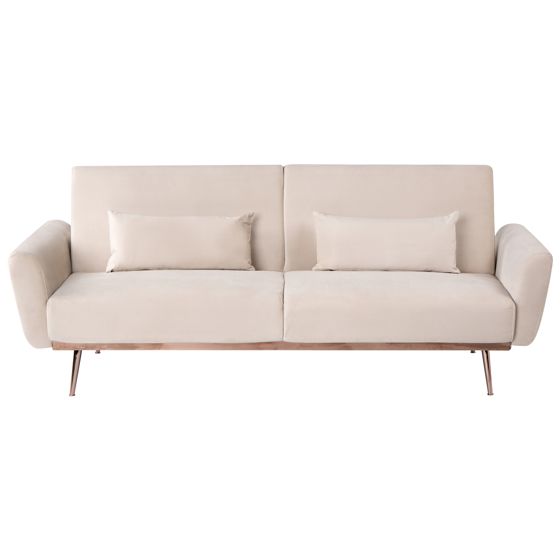 Sovesofa 3 personers EINA Velour Lys Beige
