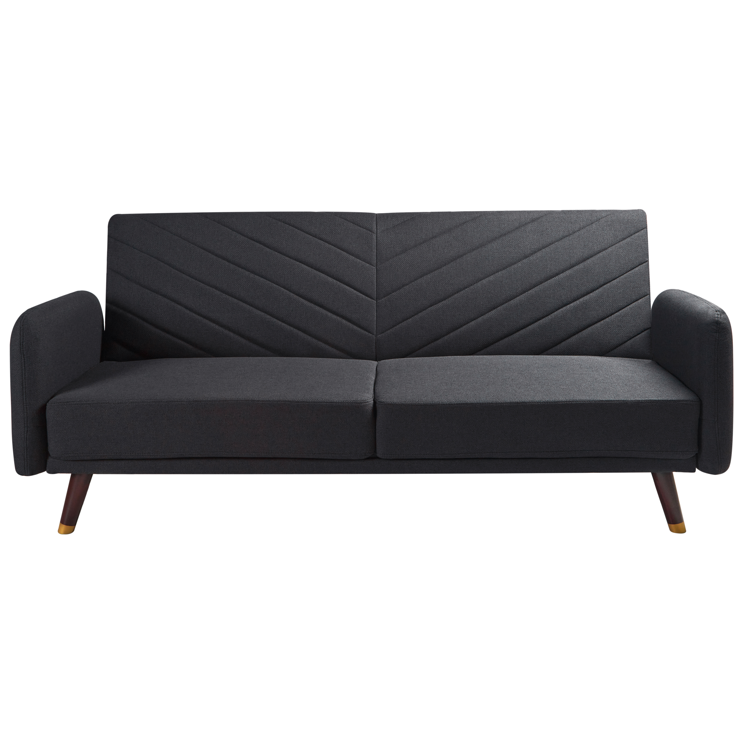 Sovesofa 3 personers SENJA Kunstlinned Sort