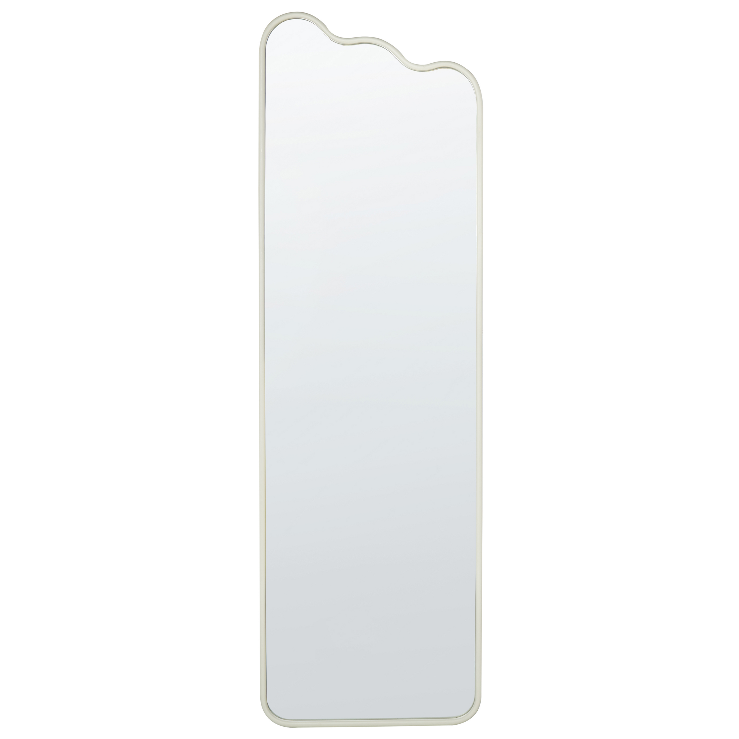 Vægspejl ABZAC 45 cm 145 cm Metal Cremehvid