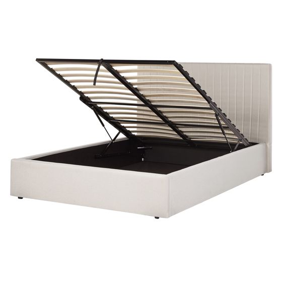 Seng med opbevaring VION Lys Beige 140 x 200 cm