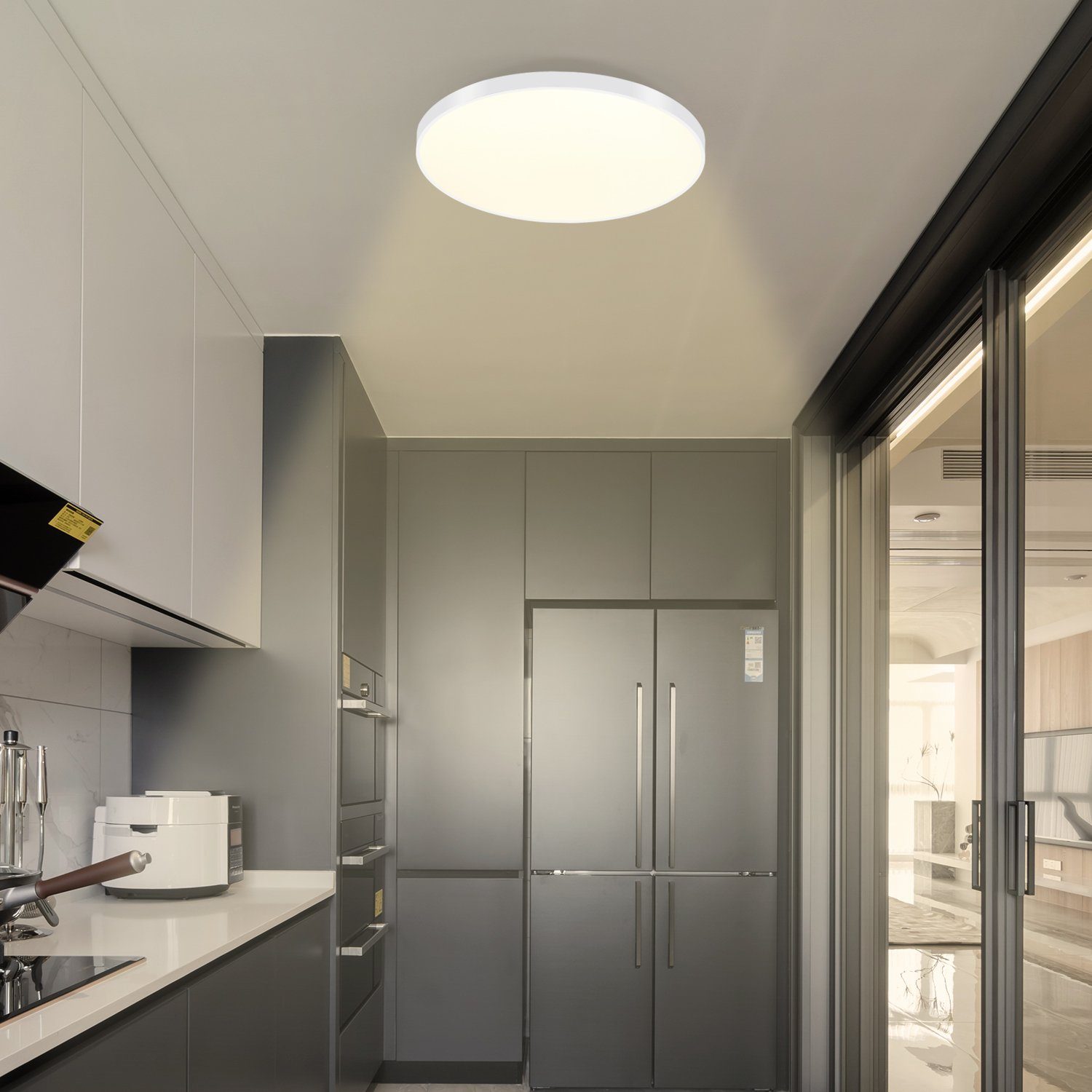 NETTLIFE LED dæmpbar loftlampe IP44 37 x 2,5 cm