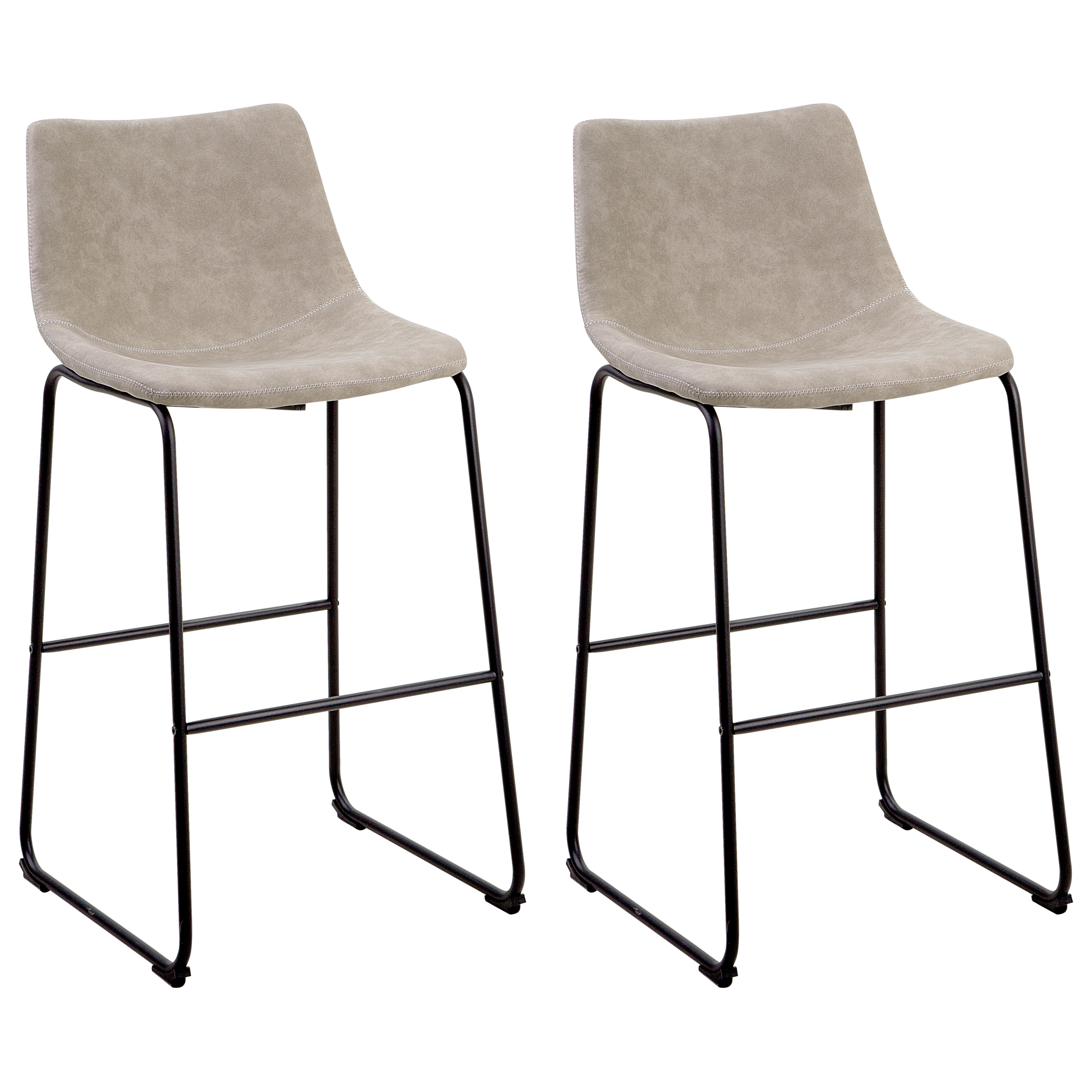 Sæt med 2 barstole FRANKS Beige