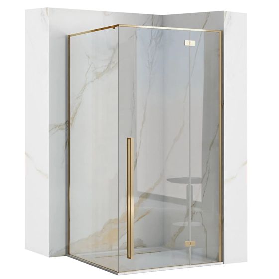 REA brusekabine FARGO 80x100 Guld, 80x99,5x195cm