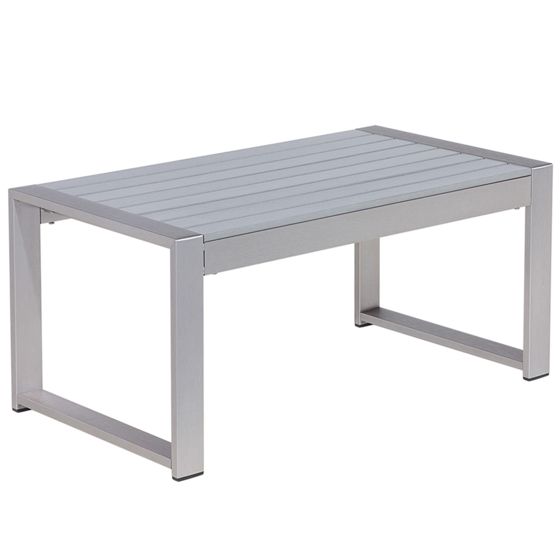 Havesofabord SALERNO 90 cm 50 cm Metal Lysegrå