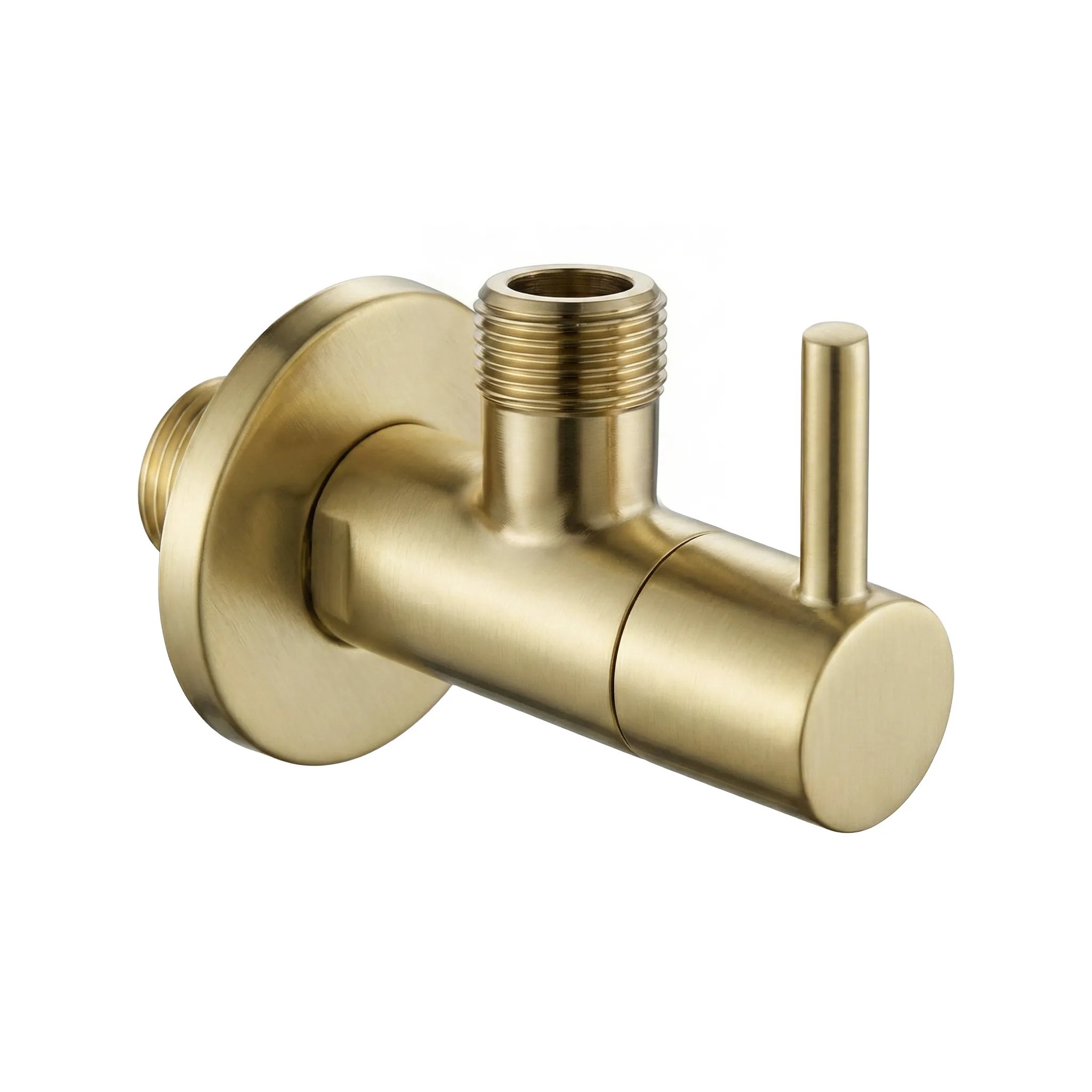 REA vinkelventil 01 1/2" x 3/8" , Børstet guld, 7,1x5x5cm