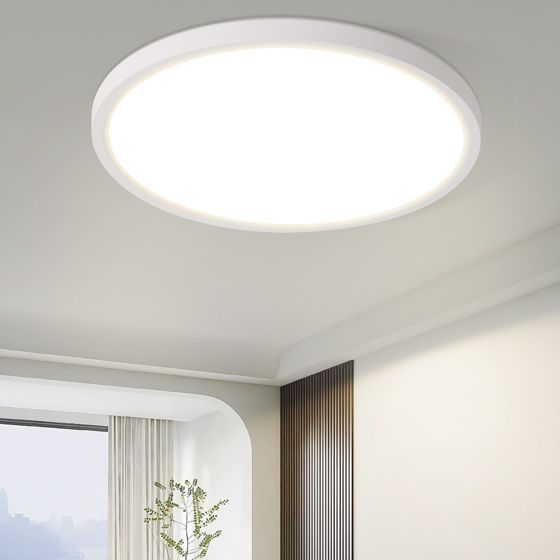 NETTLIFE flad, LED loftlampe, til soveværelse, sort, 18 cm, 15 W, ikke dæmpbar, varm hvid, 3000K