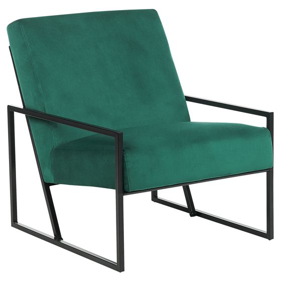 Lænestol DELARY Velour Smaragdgrøn