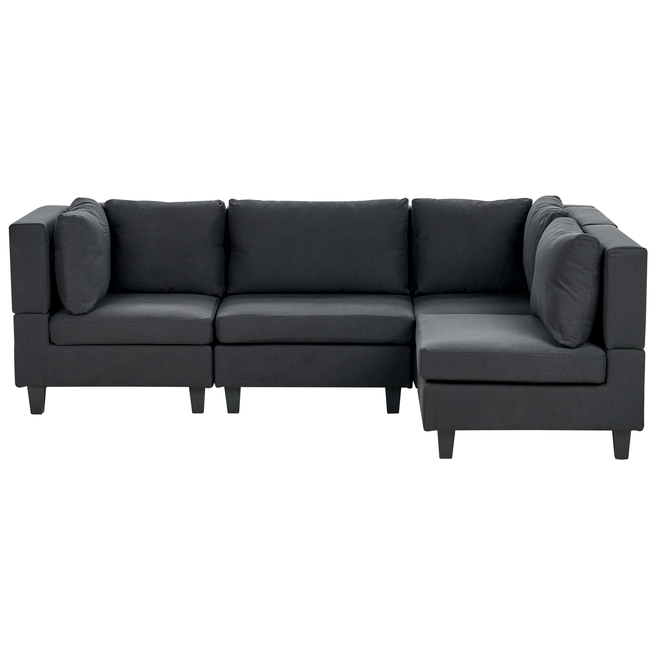 Hjørnesofa modul 4 personers UNSTAD Sort Venstrevendt