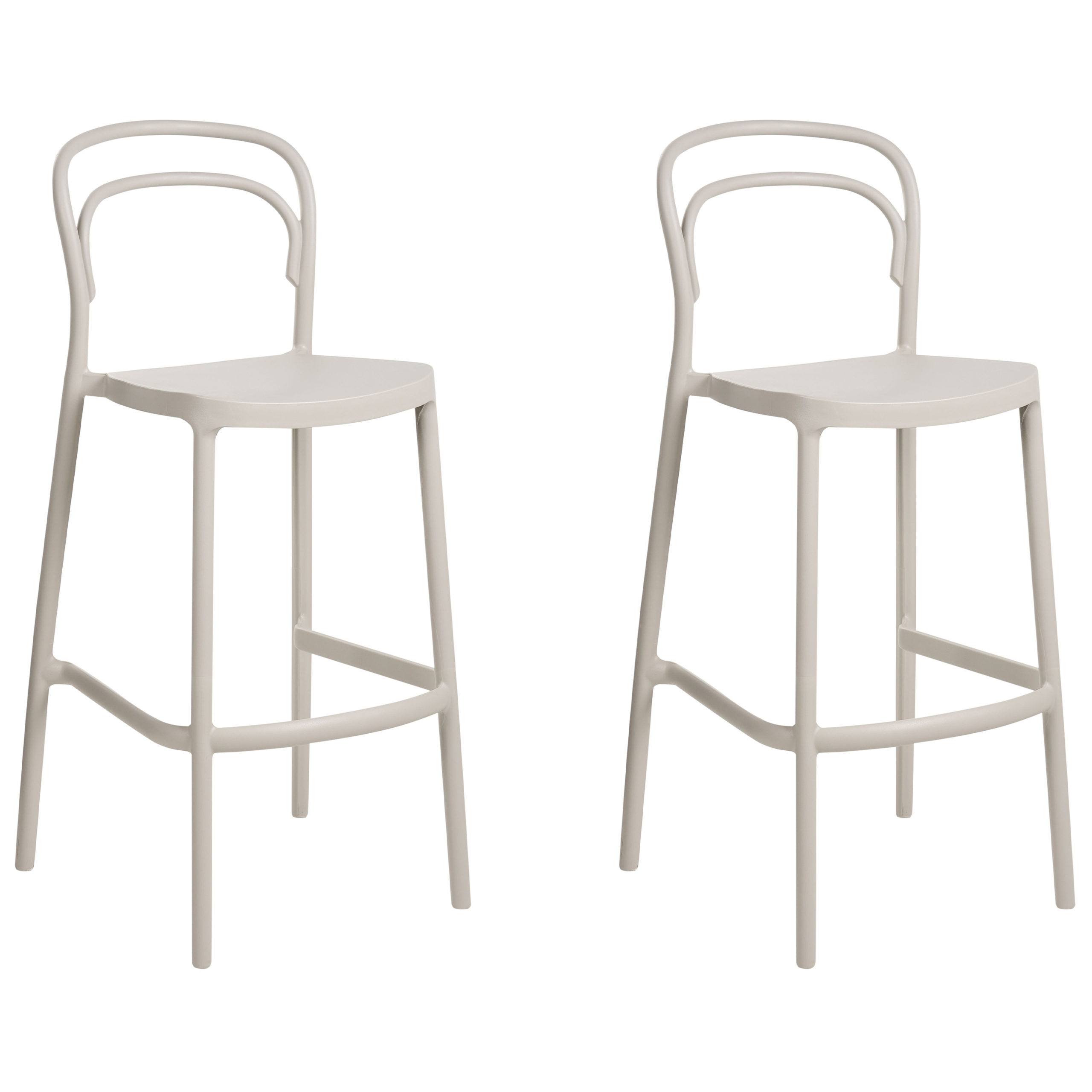 Sæt af 2 have barstole PORANO Beige