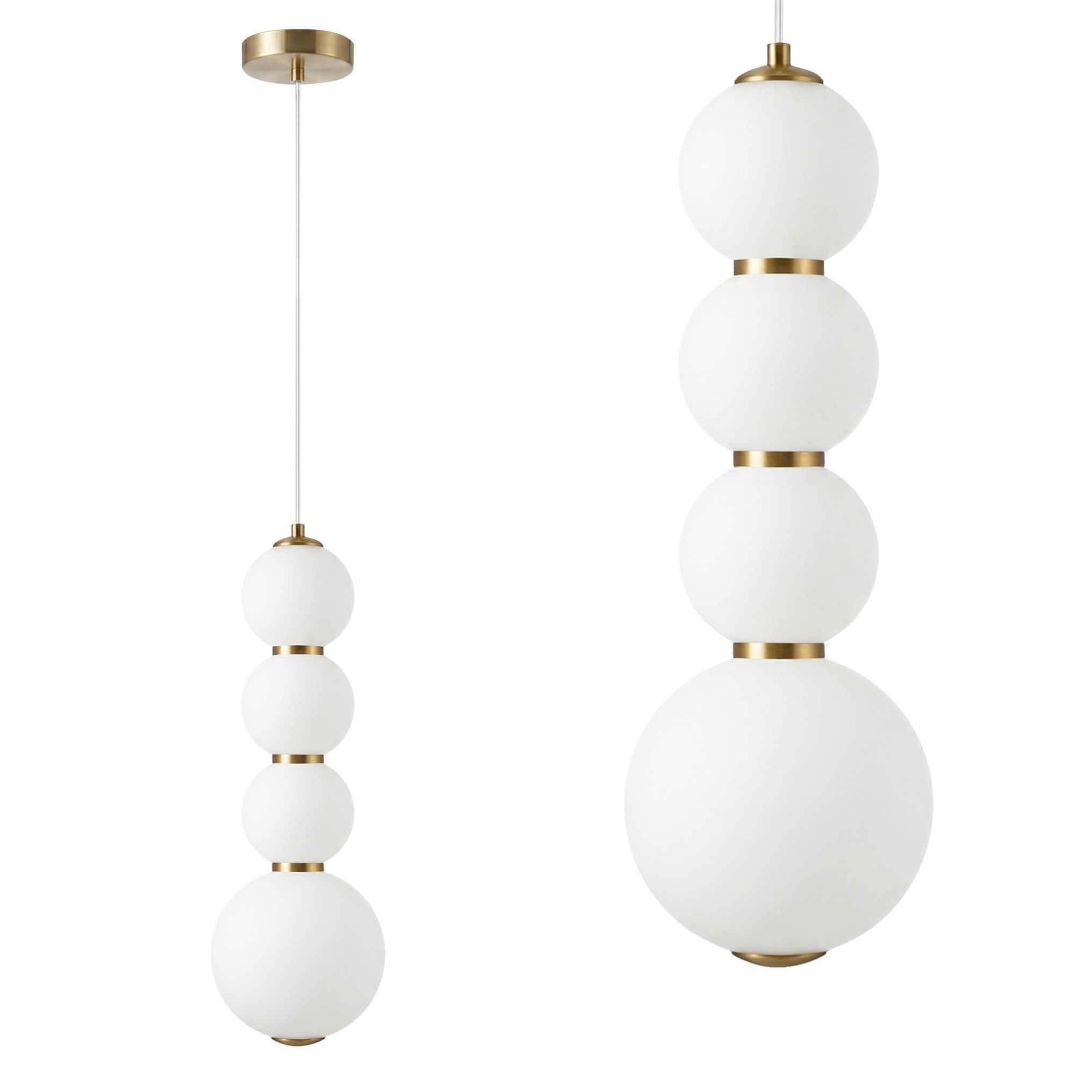 TOOLIGHT hængende loftlampe LHJ114-4CP LED Børstet guld 15x15x46,5cm