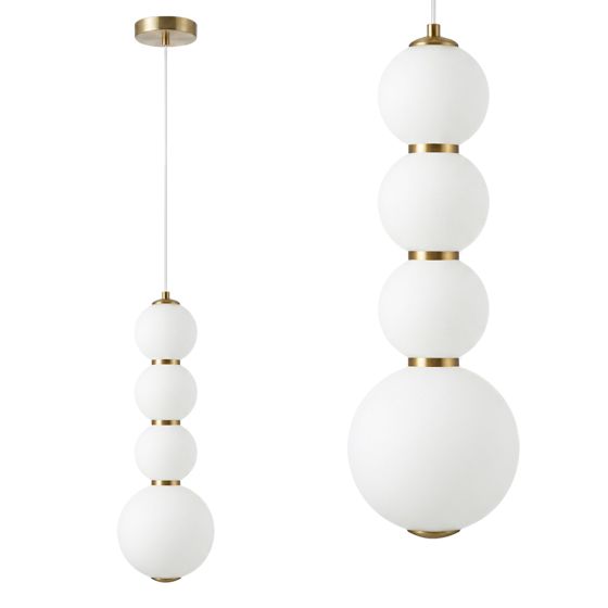 TOOLIGHT hængende loftlampe LHJ114-4CP LED Børstet guld 15x15x46,5cm