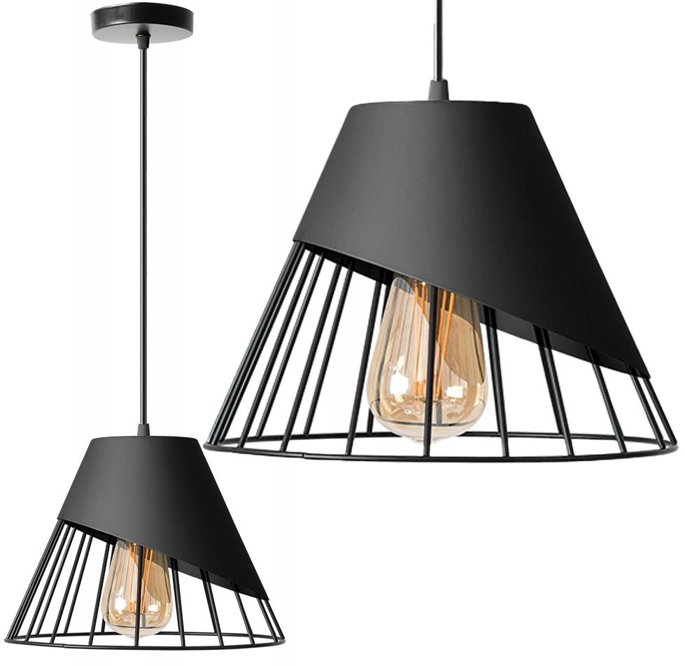 TOOLIGHT hængende loftlampe APP227-1CP Sort 17,5x25x90cm