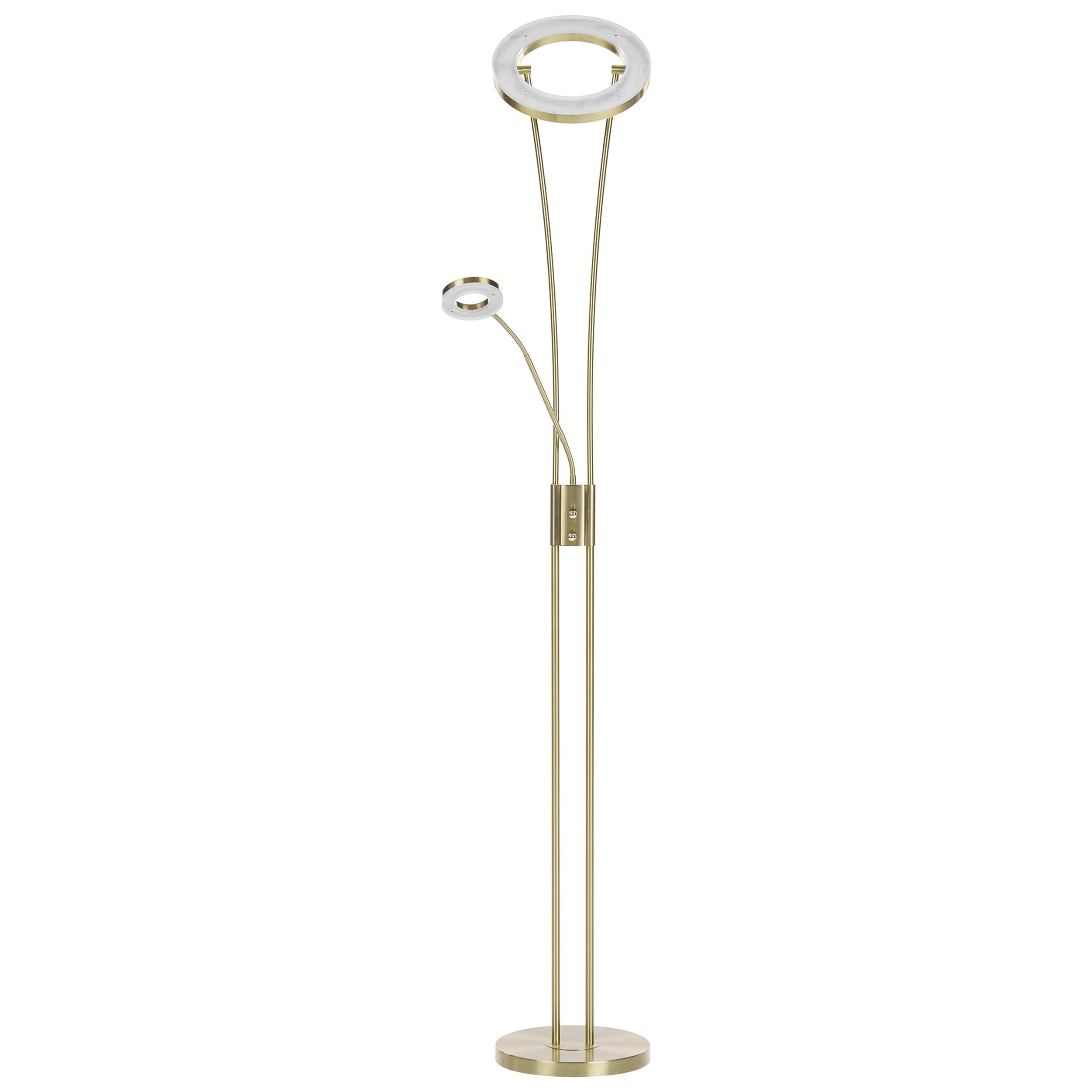 LED-gulvlampe KENNET  Med dæmpning Metal Messing