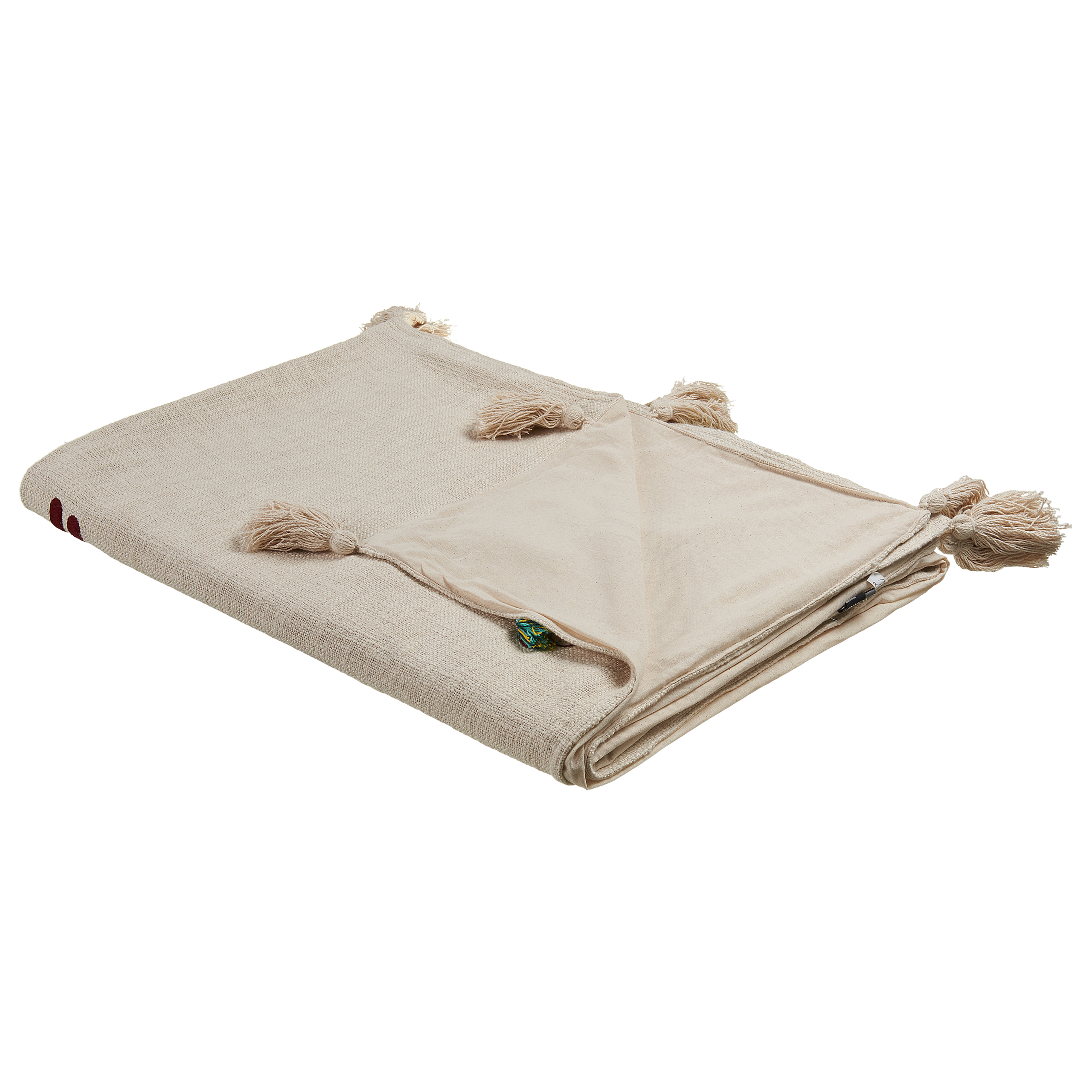 Plaid DEOGHAR Bomuld 130 x 180 cm Beige