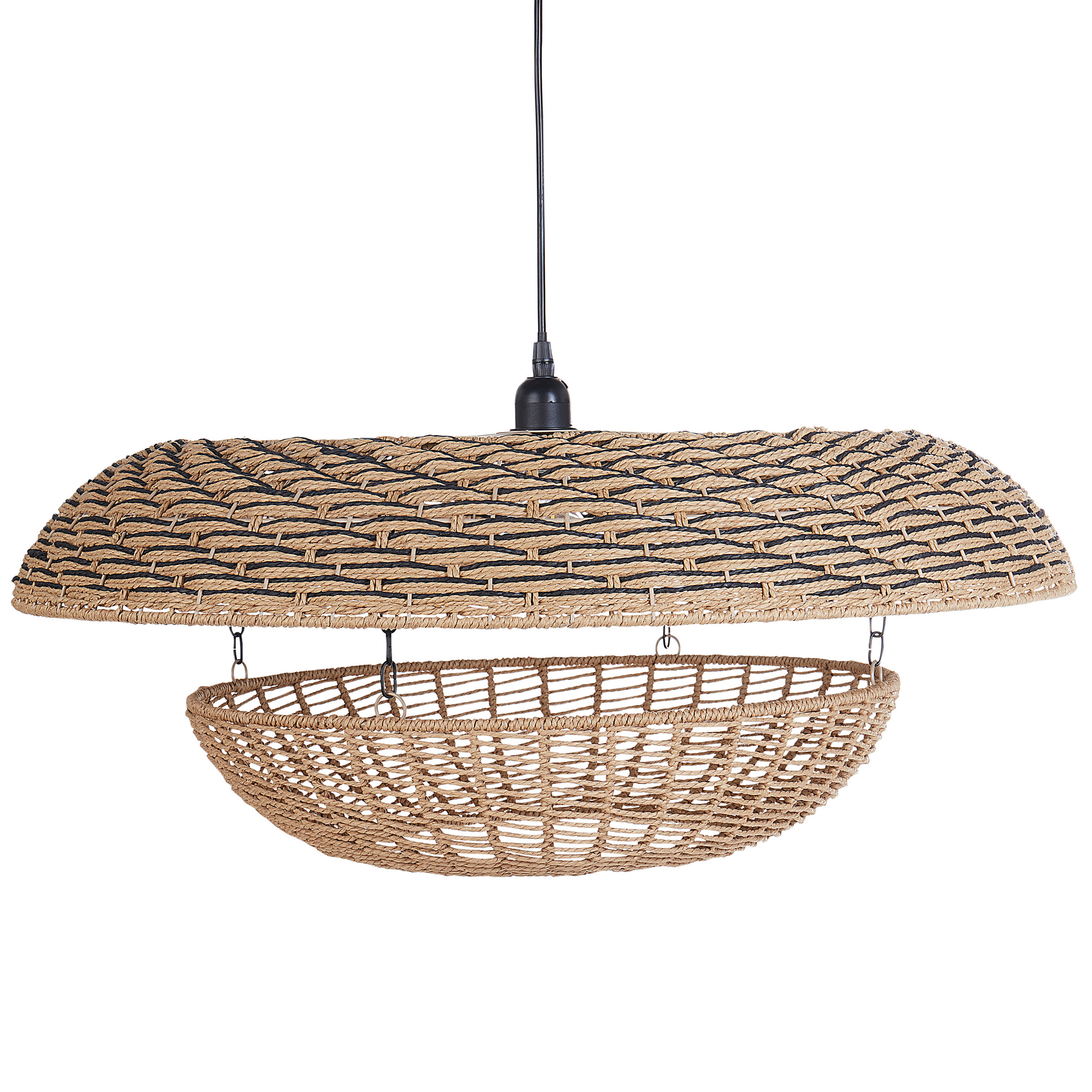 Loftlampe KIDEPO papirreb Brun