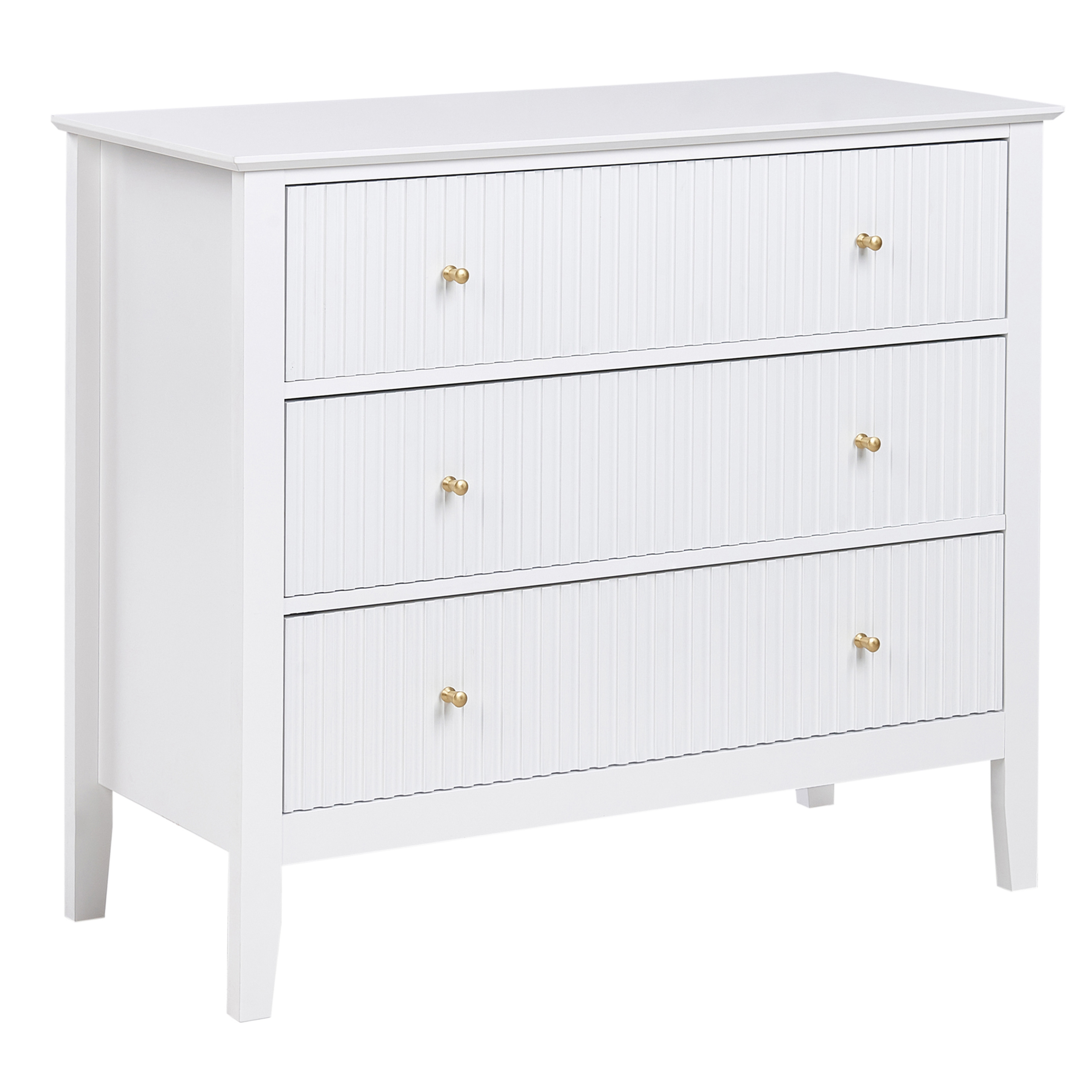 3 skuffers commode ASSISI Hvid