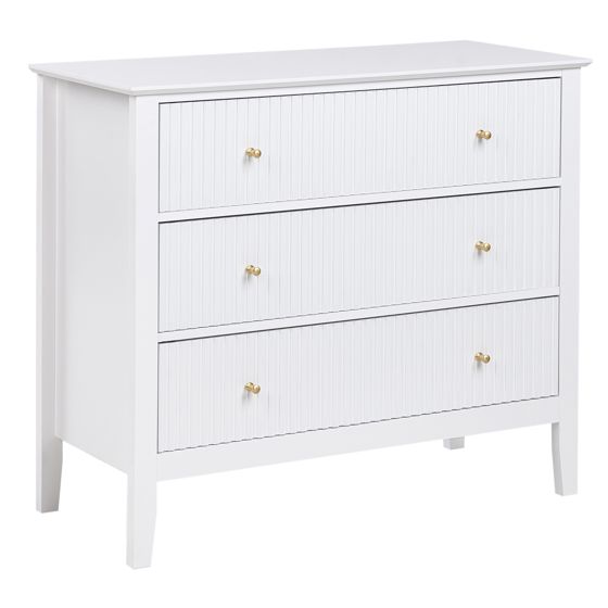 3 skuffers commode ASSISI Hvid