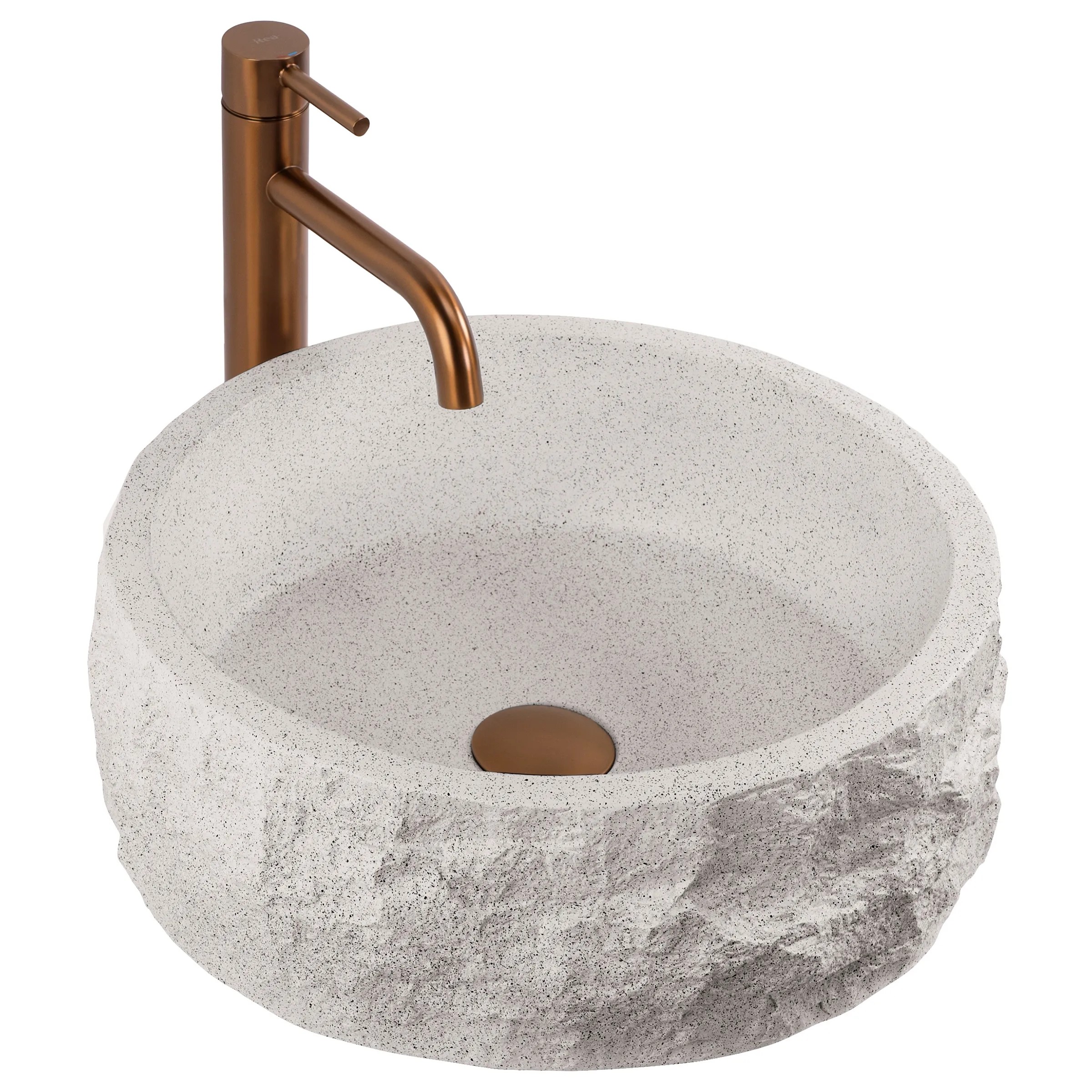 REA bordmonteret håndvask Alice Moon Beige, 39x39x14,5cm