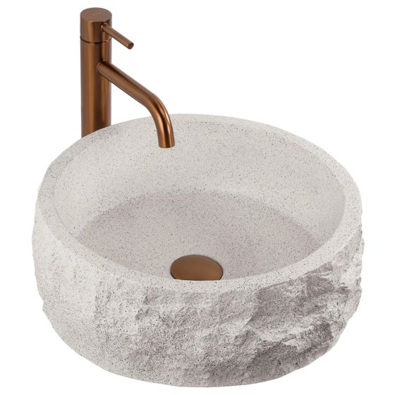 REA bordmonteret håndvask Alice Moon Beige, 39x39x14,5cm