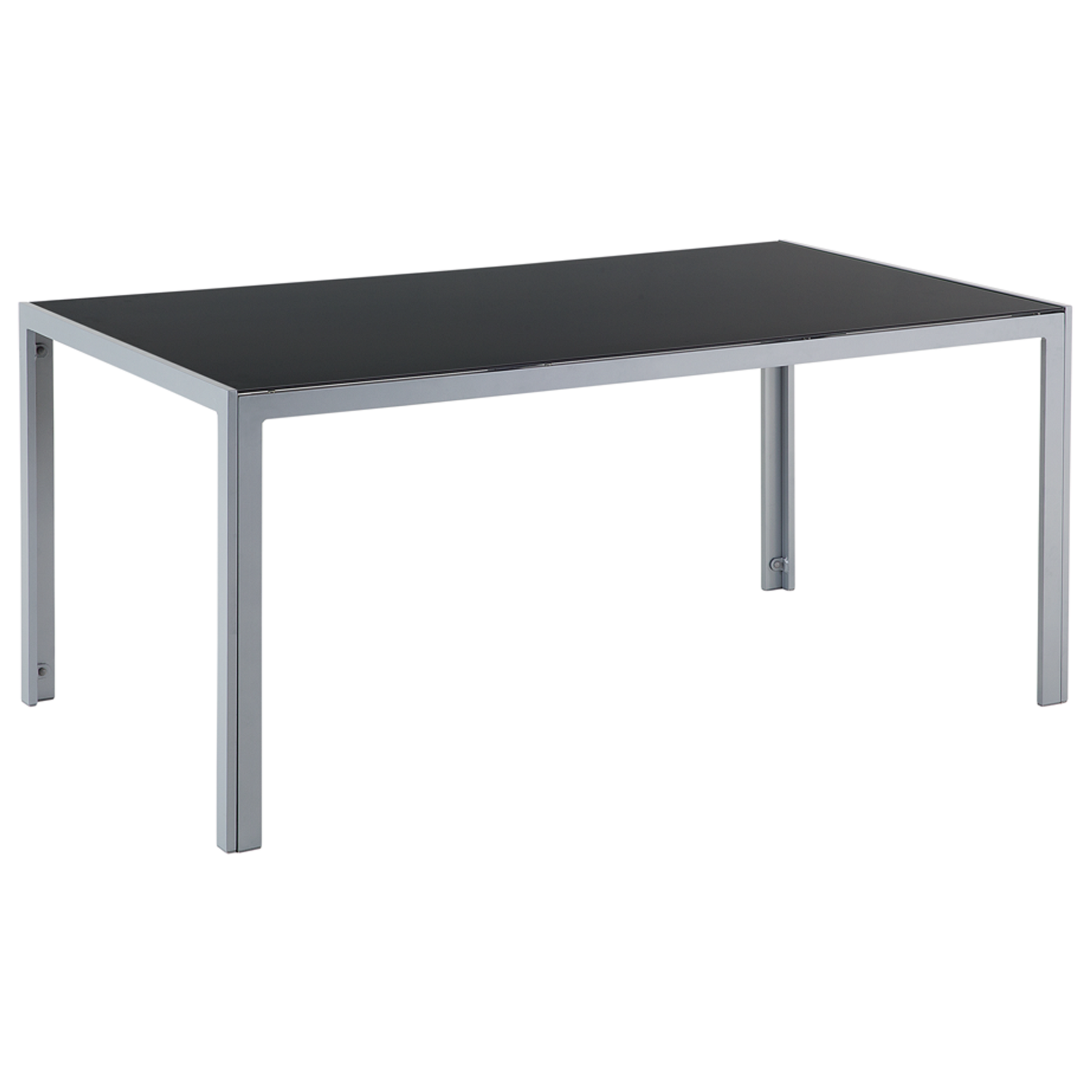 Havebord CATANIA 160 cm 91 cm Glas Sort
