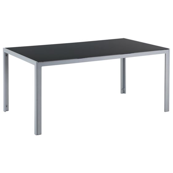Havebord CATANIA 160 cm 91 cm Glas Sort