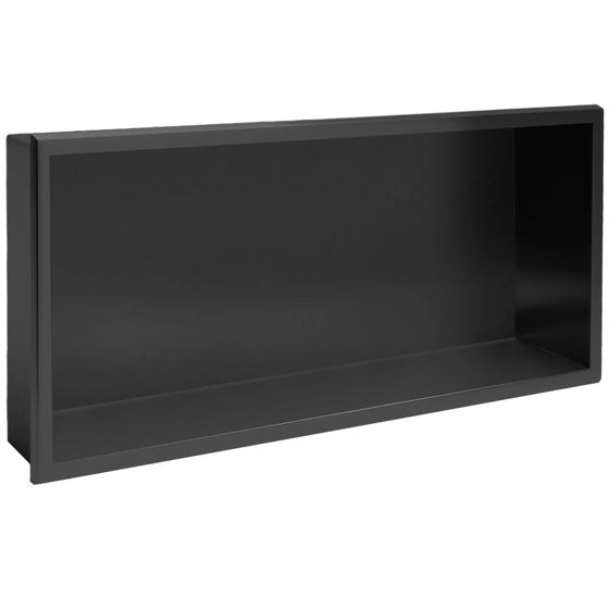 REA indbygget badeværelseshylde 6 30x60x10 Sort, 10x60x30cm