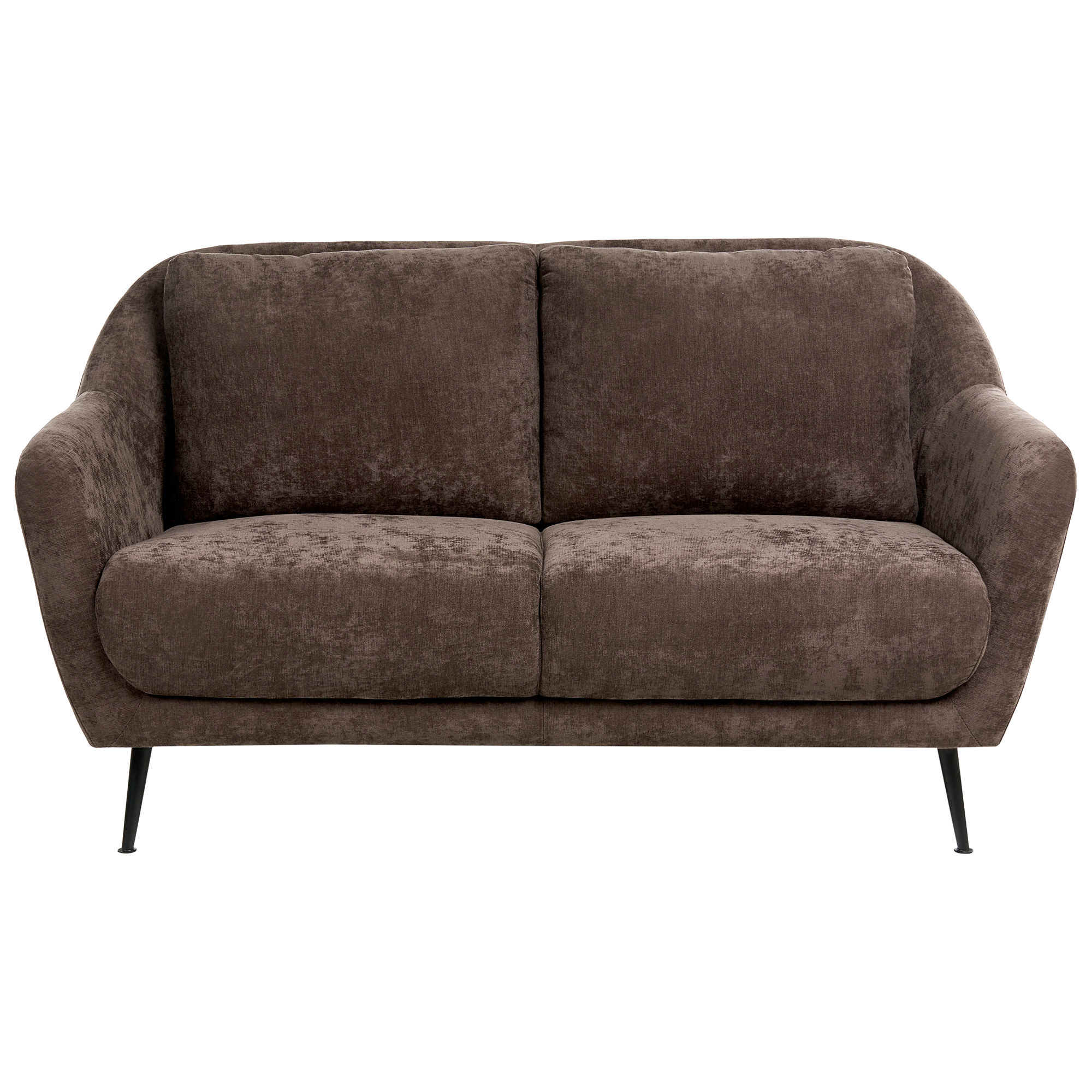 Sofa 2 personers EIBY Chenille Mørkebrun