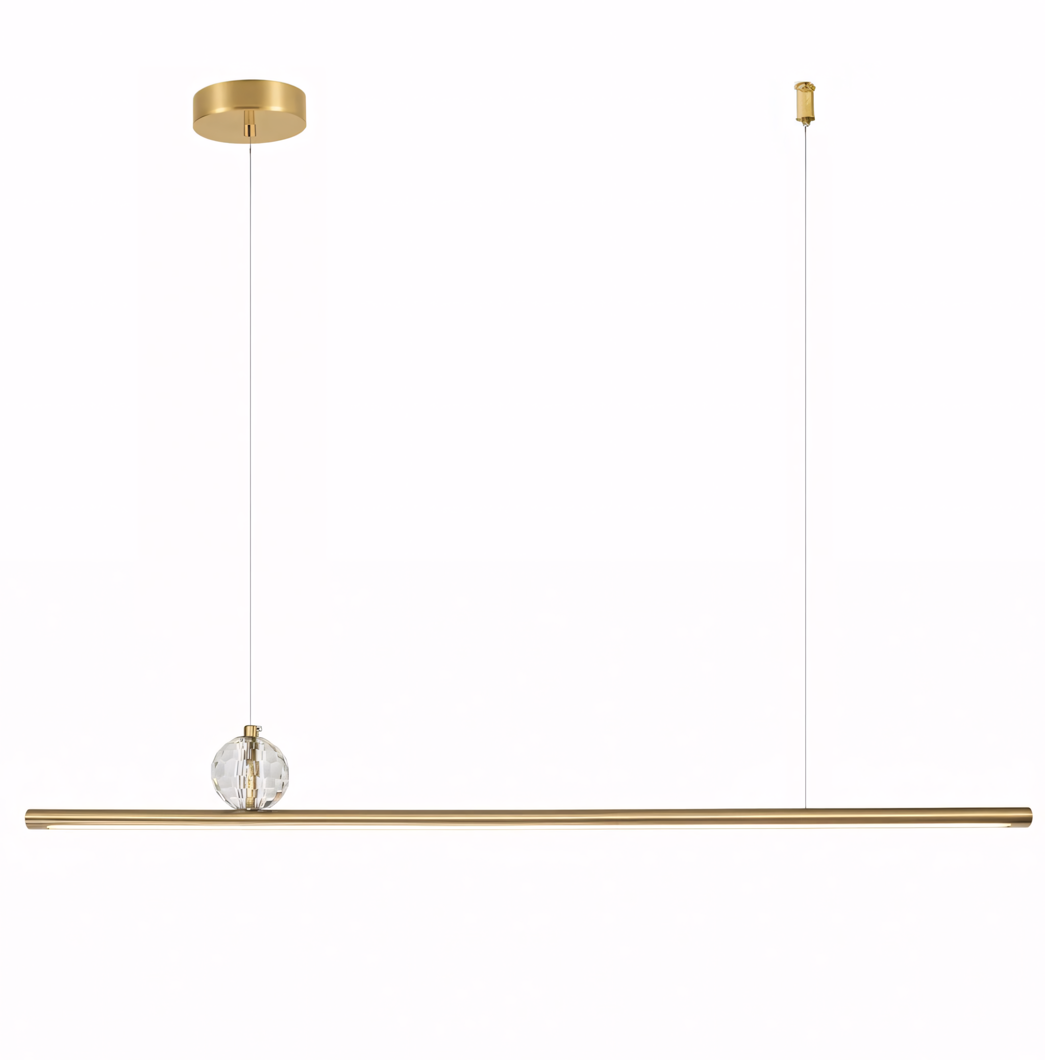 TOOLIGHT hængende loftlampe APP1778-CP LED Børstet guld 90x2x10cm