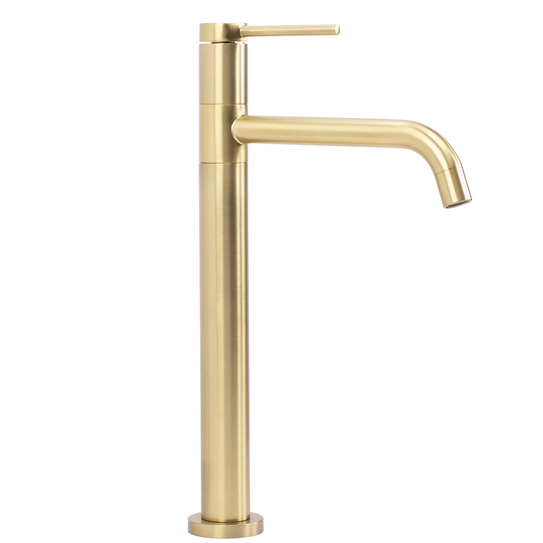 REA håndvaskarmatur LUGANO SLIM Høj Børstet guld, 23x5x34cm