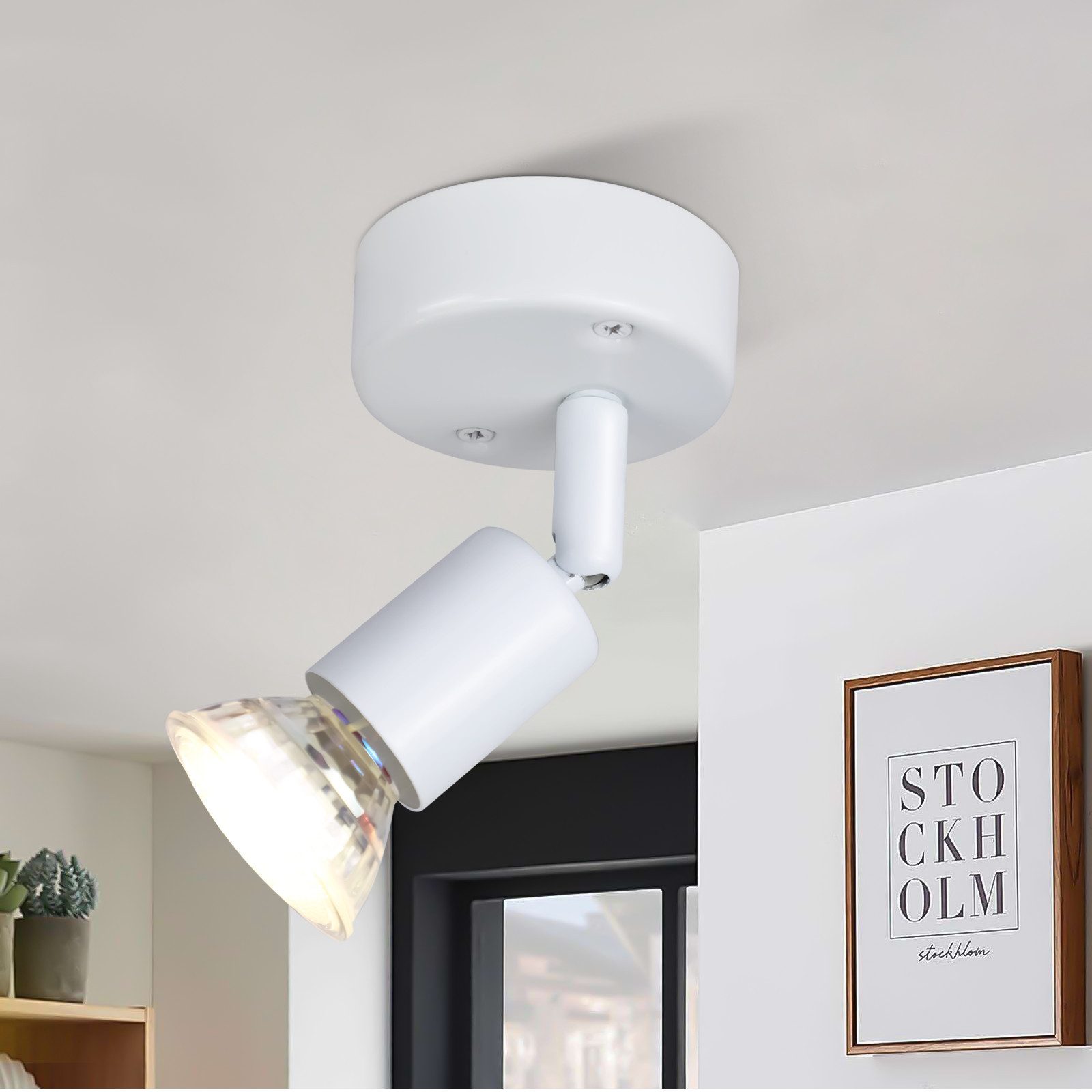NETTLIFE justerbar LED loftspotlight GU10 1 flamme loftspotlights justerbar industriel stue