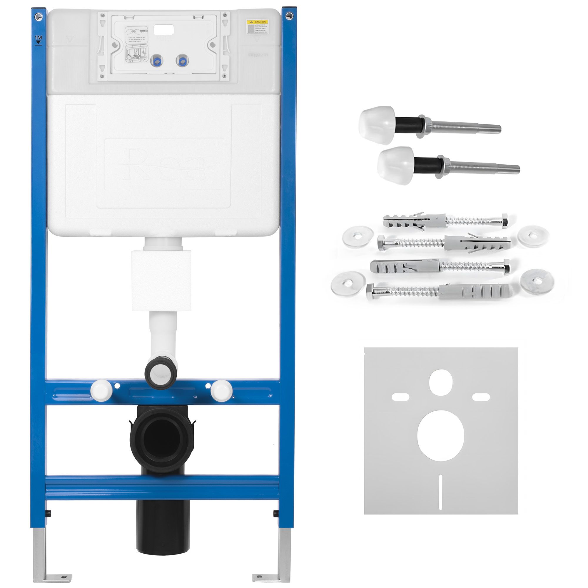 REA indbygningscisterne K011A-Q Stål, 16x52,5x103,5cm