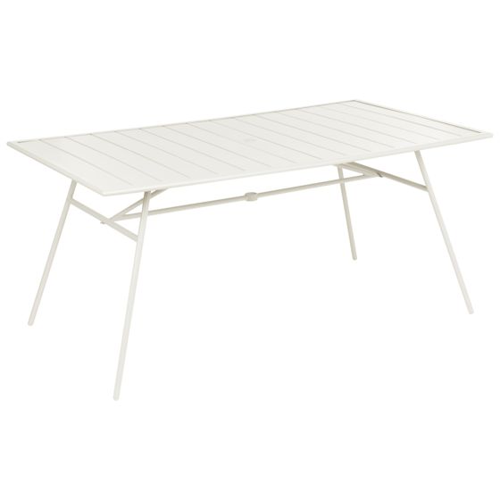 Havebord TERENZO 160 cm 90 cm Metal Lys Beige