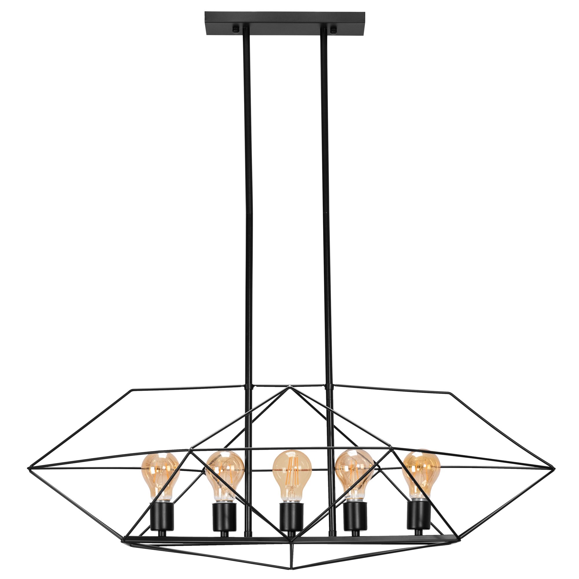 TOOLIGHT hængende loftlampe APP1037-5CP Sort 29x82x88cm