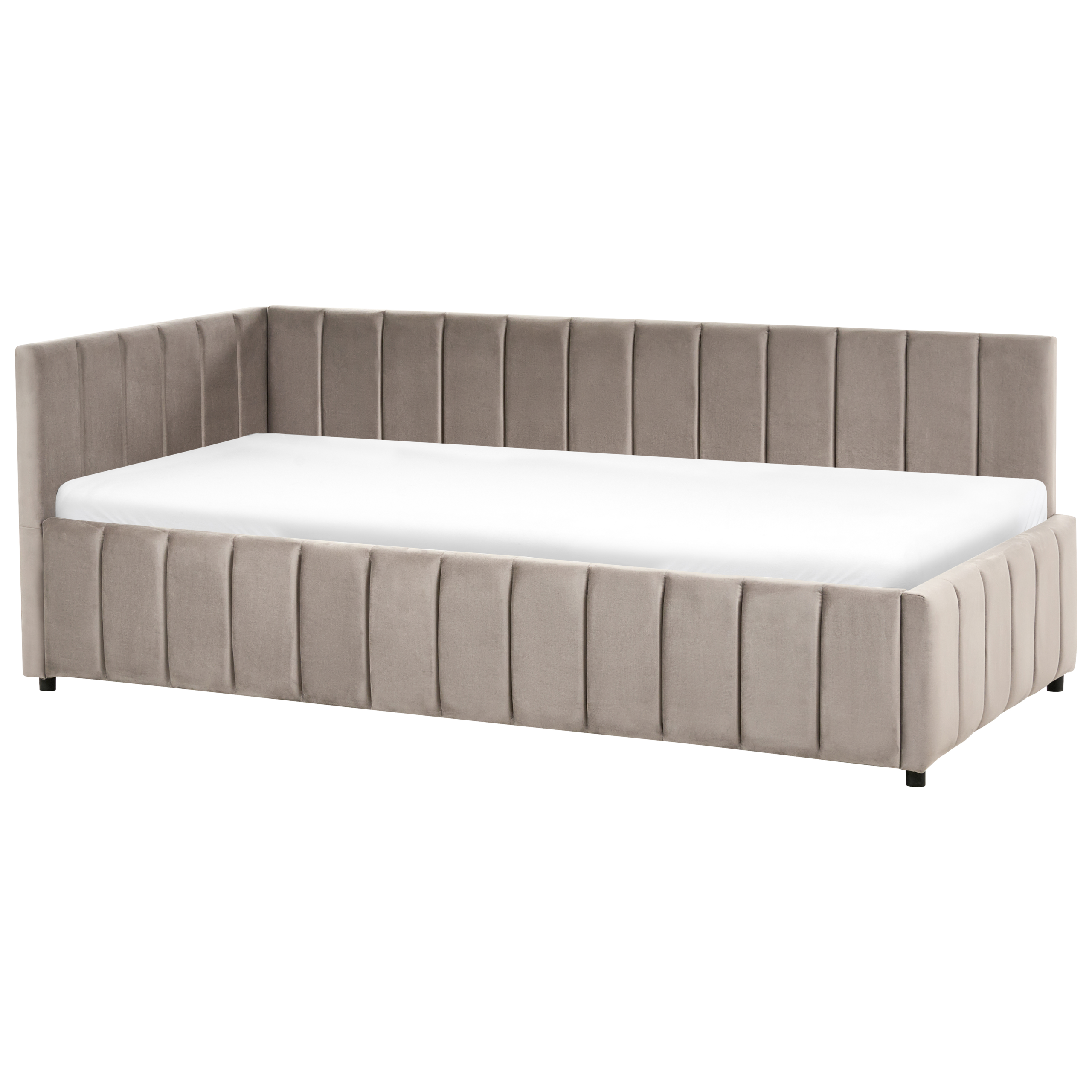 Daybed Velour LISIEUX 90 x 200 cm Brungrå