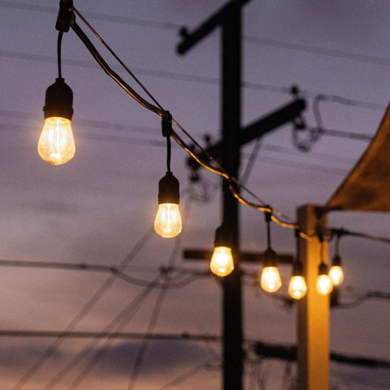 NETTLIFE LED-lyssæt til udendørs brug 15 m havelampe IP65 vandtæt 16 pærer