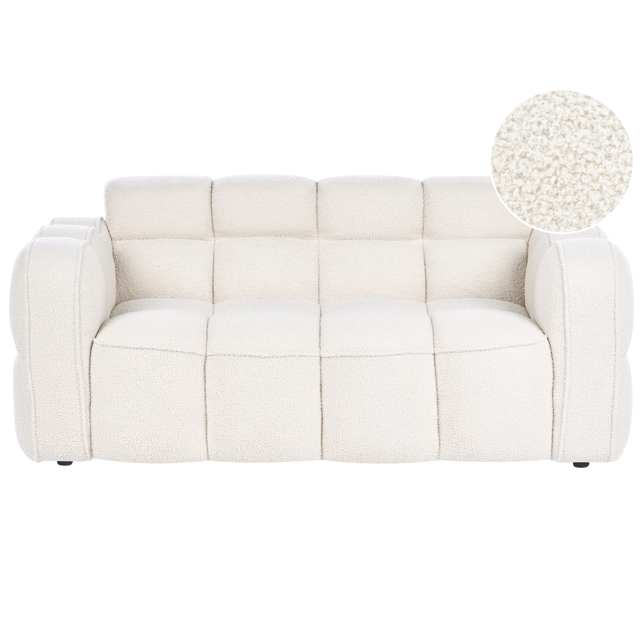 Sofa 2 personers UTANA Boucle Cremehvid