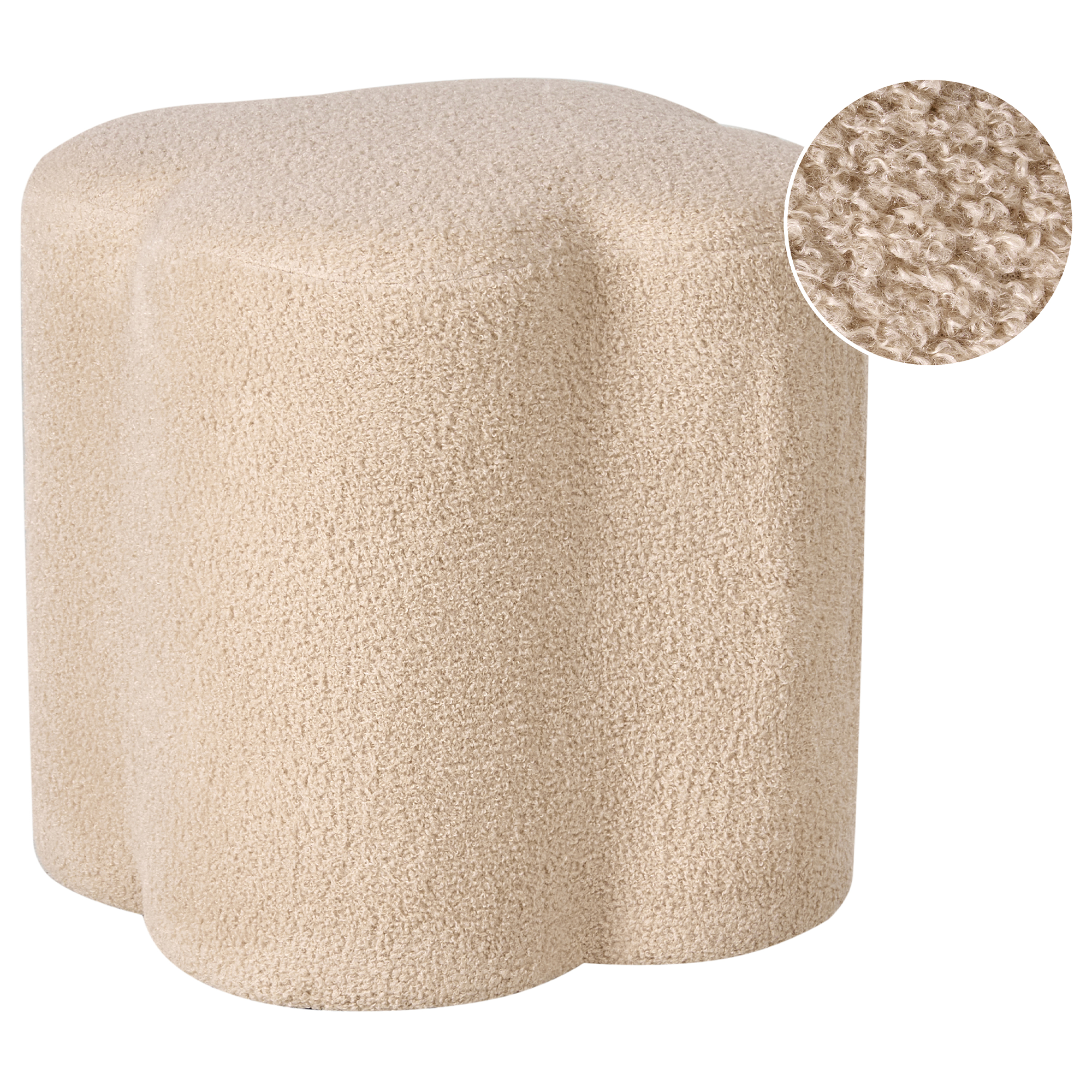 Puf MANCOS Boucle Beige