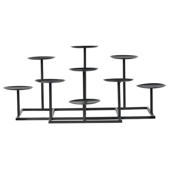 Lysestage LAMEGO 23 cm Metal Sort