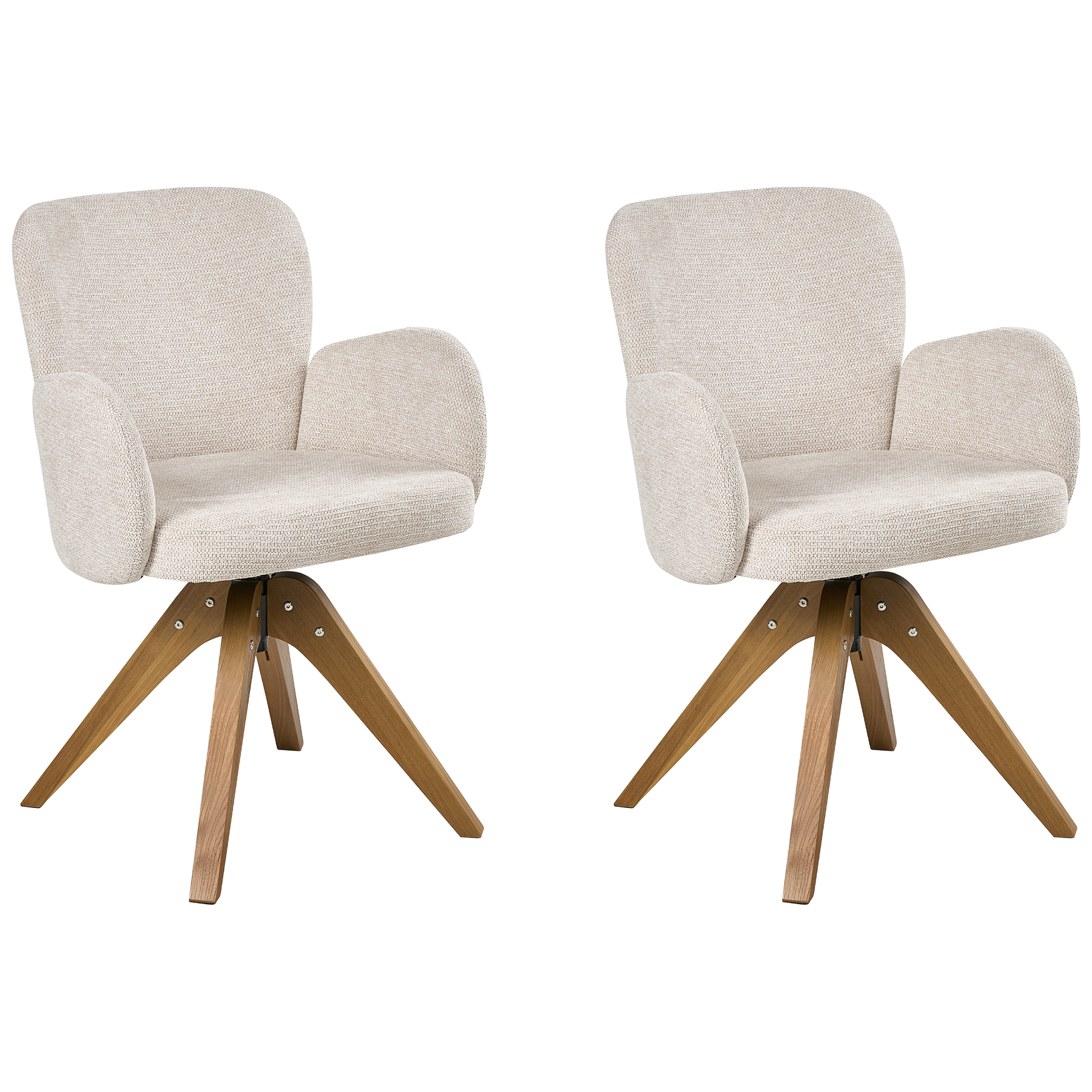 Sæt med 2 spisebordsstole JEAN Lys Beige
