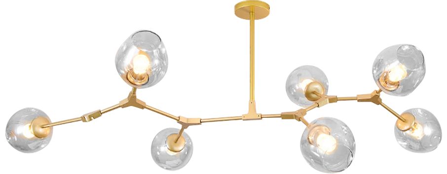 TOOLIGHT hængende loftlampe APP507-7C Guld 130x130x60cm