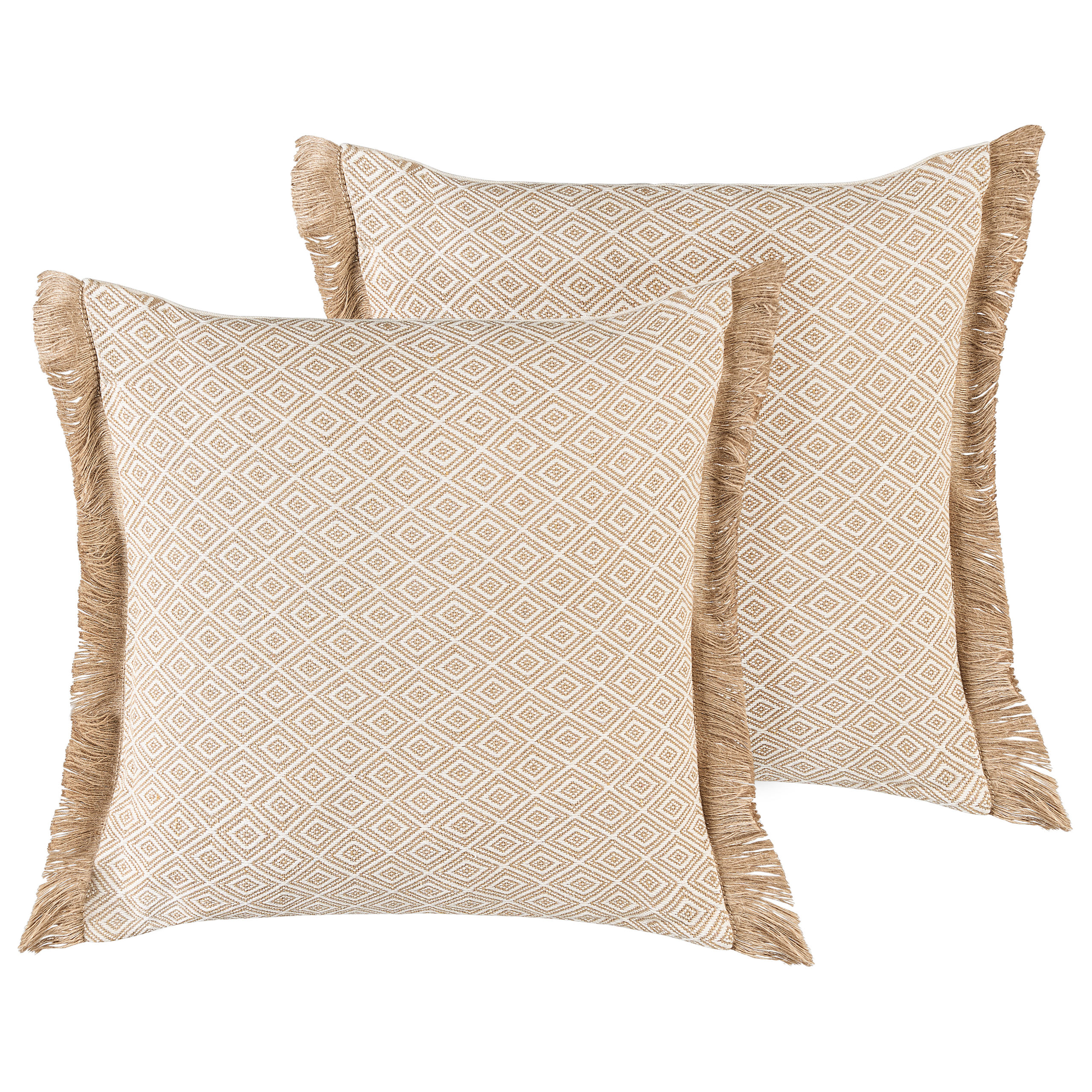Sæt af 2 pyntepuder LONAR 45 x 45 cm Beige