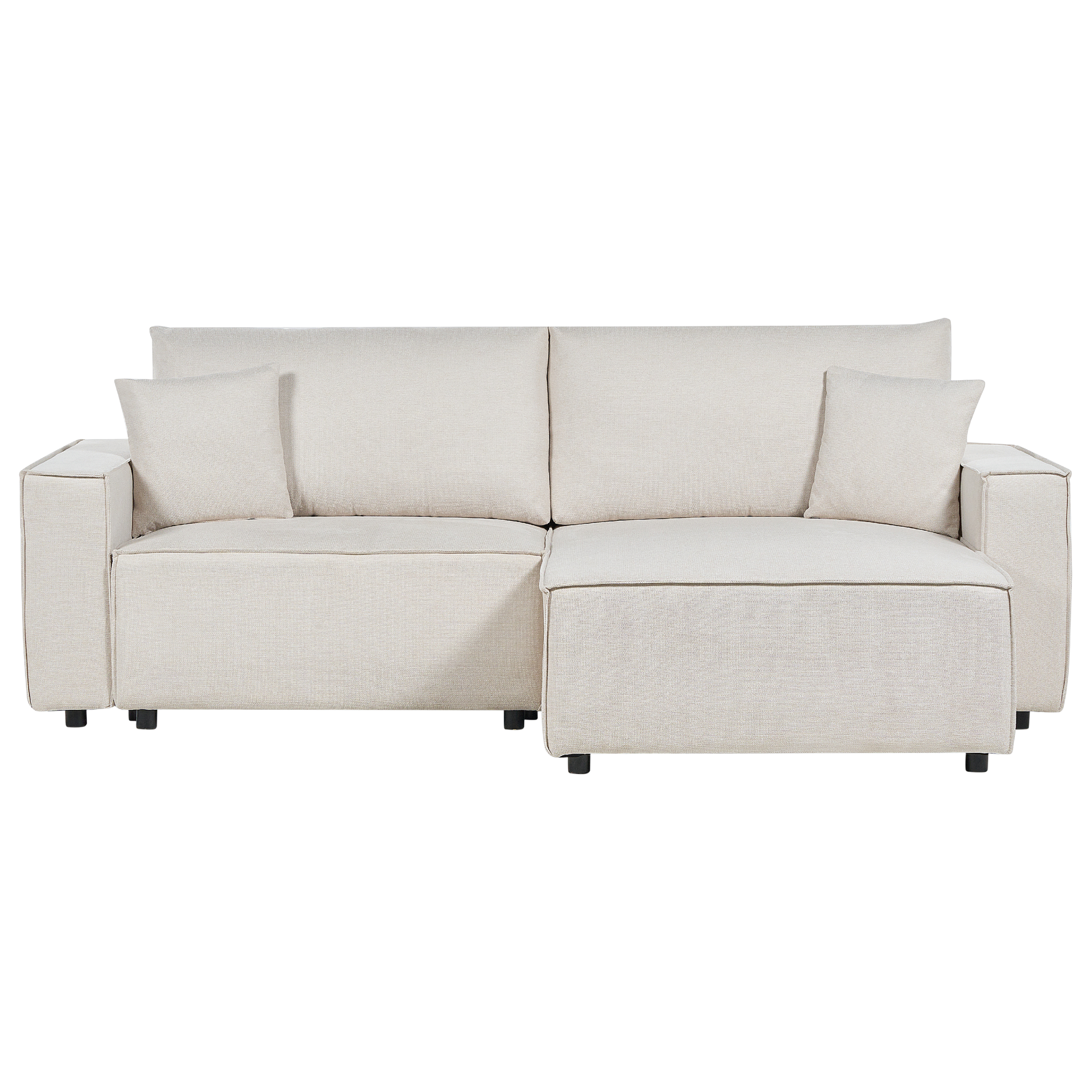 Sovesofa 3 personers KARILA med opbevaring Lys Beige Venstrevendt