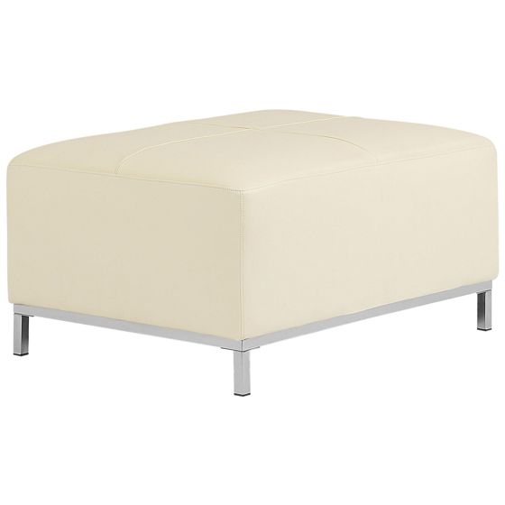 Fodskammel OSLO Ægte læder Lys Beige