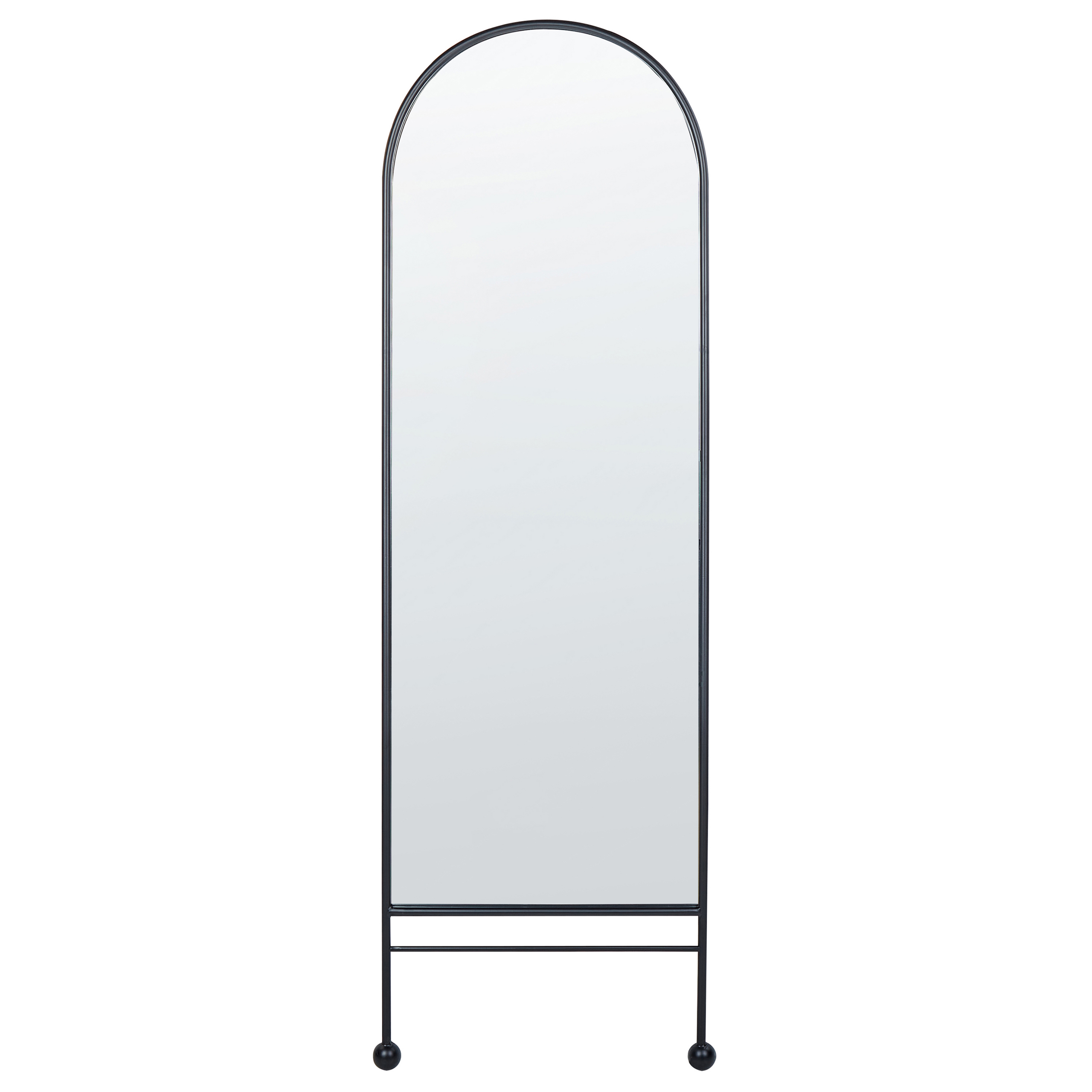 Vægspejl JARNAGES 45 cm 145 cm Metal Sort