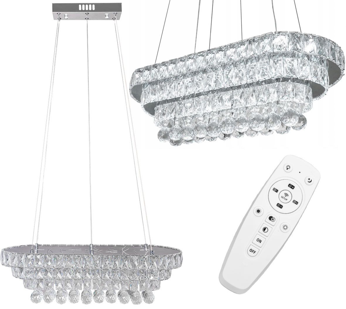 TOOLIGHT hængende loftlampe APP417-CP LED Gennemsigtig 21,5x64x21,5cm
