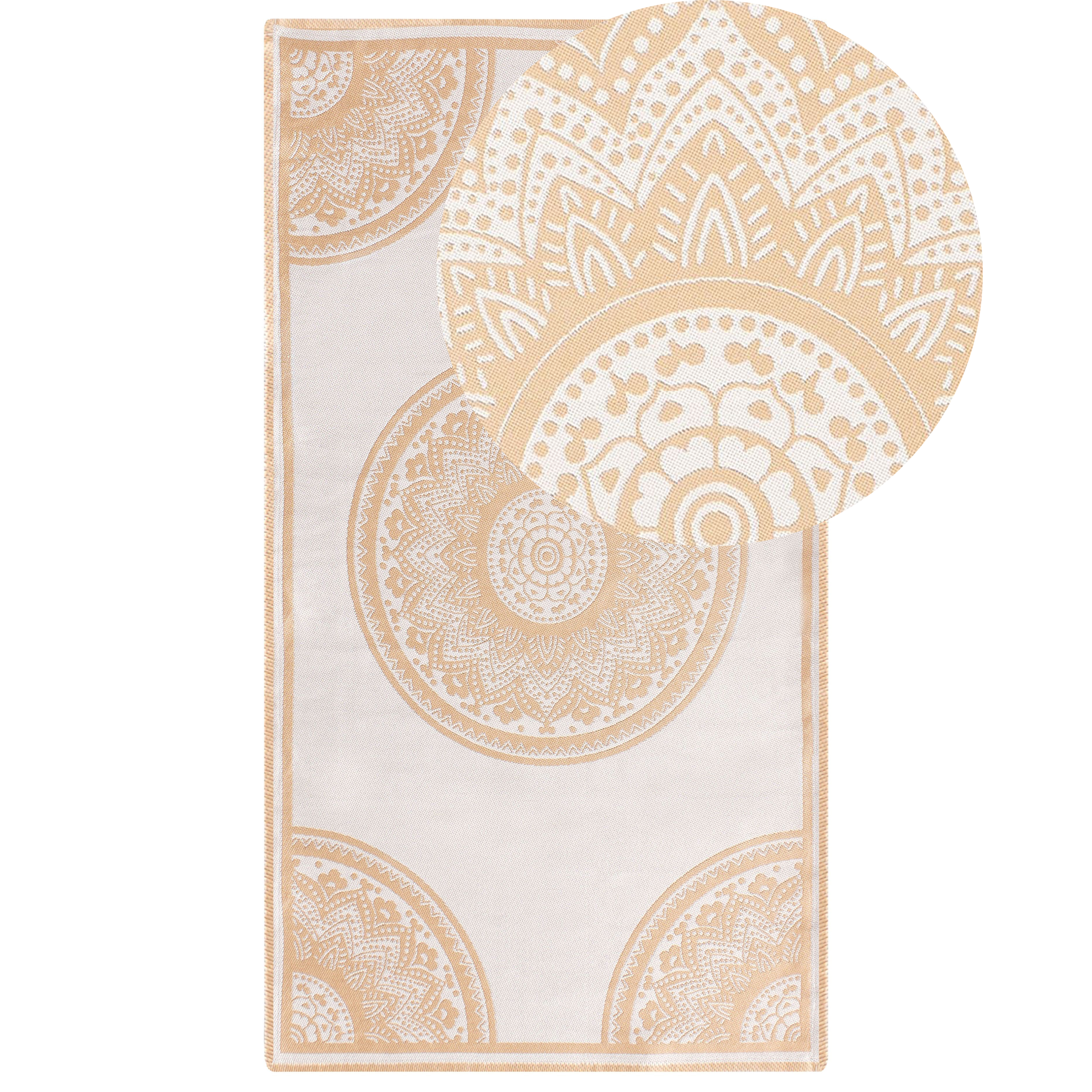 Udendørstæppe HUBLI Beige 80 x 150 cm