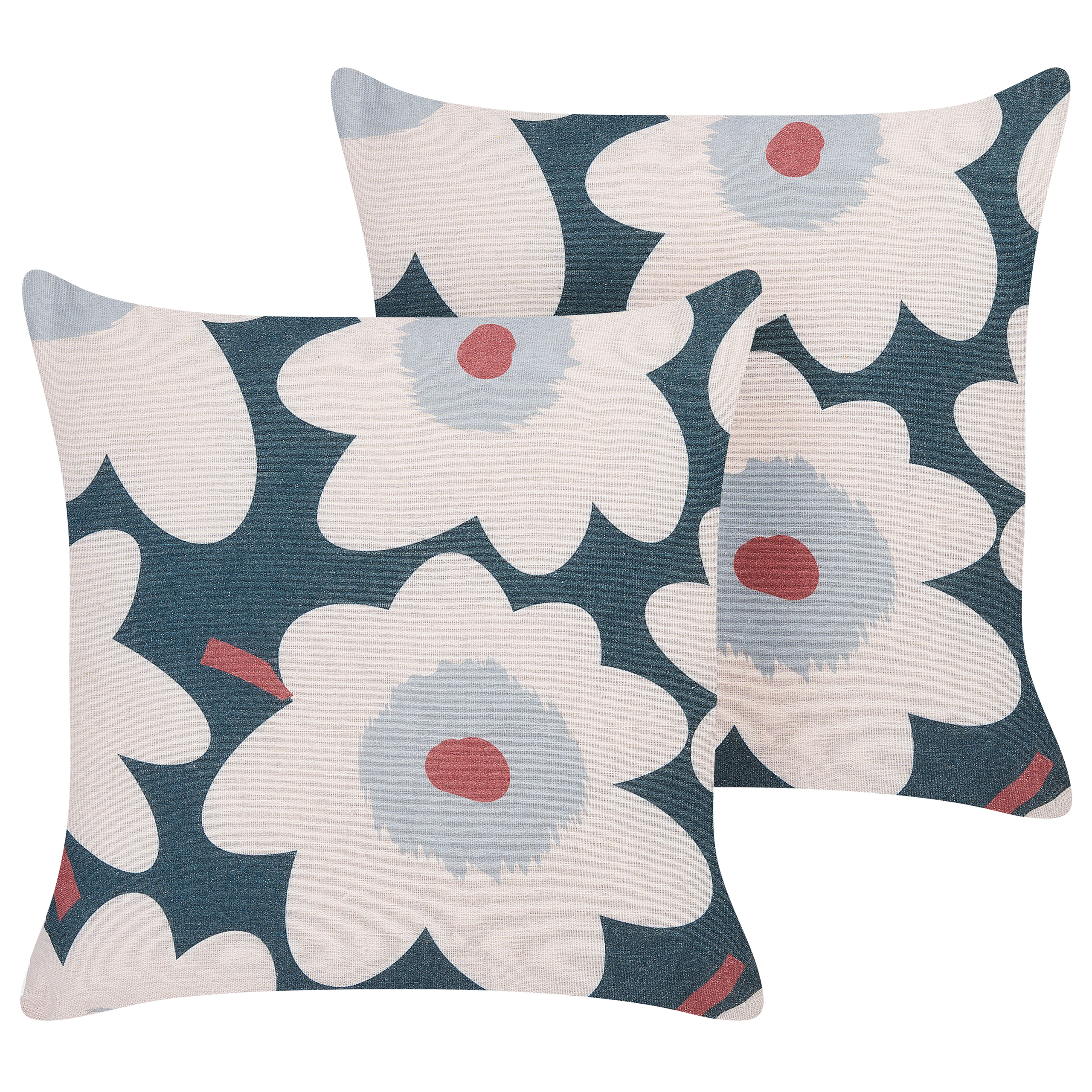 Sæt af 2 pyntepuder SESBANIA 45 x 45 cm Multifarvet Blomstermønster