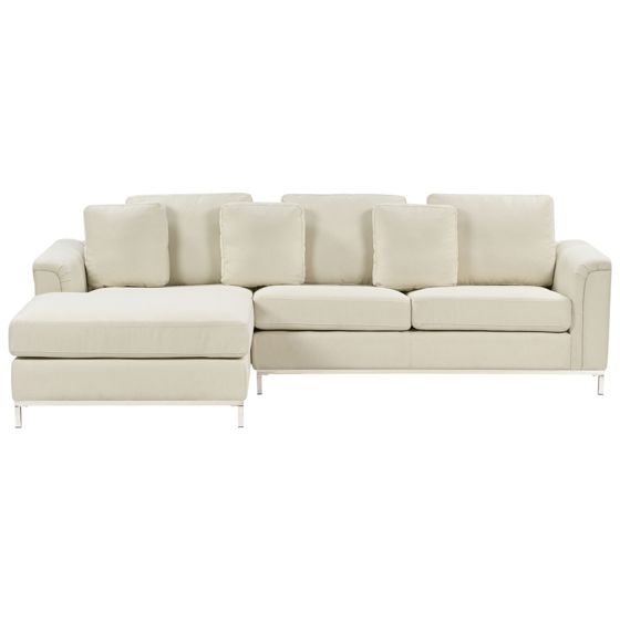 Hjørnesofa 4 personers OSLO Beige Højrevendt