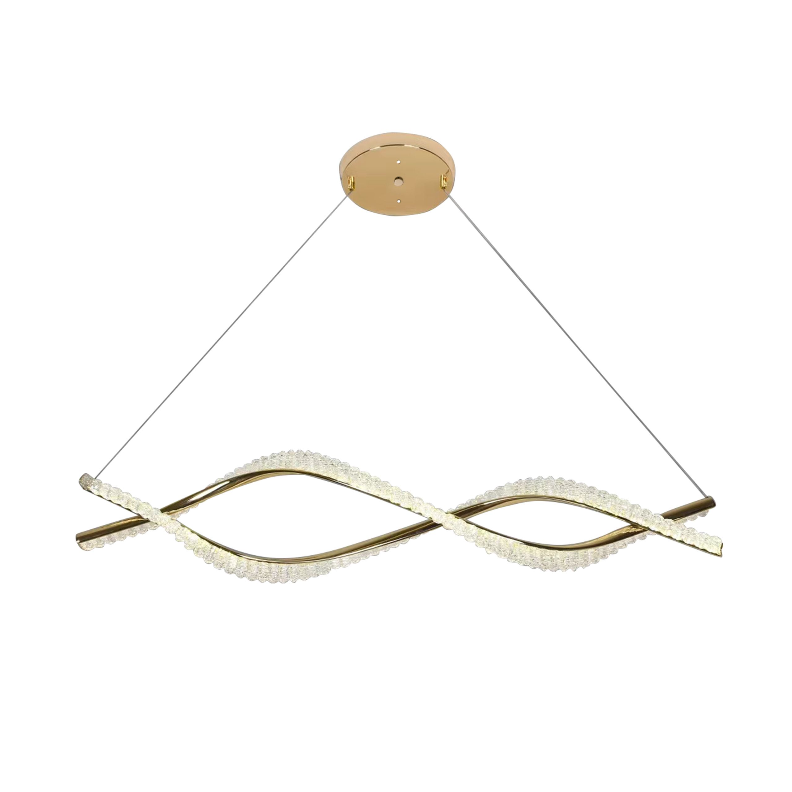 TOOLIGHT hængende loftlampe LED G033-CP Guld 95x95x21cm